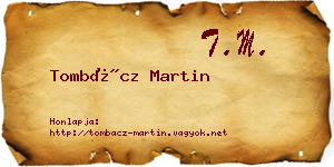 Tombácz Martin névjegykártya